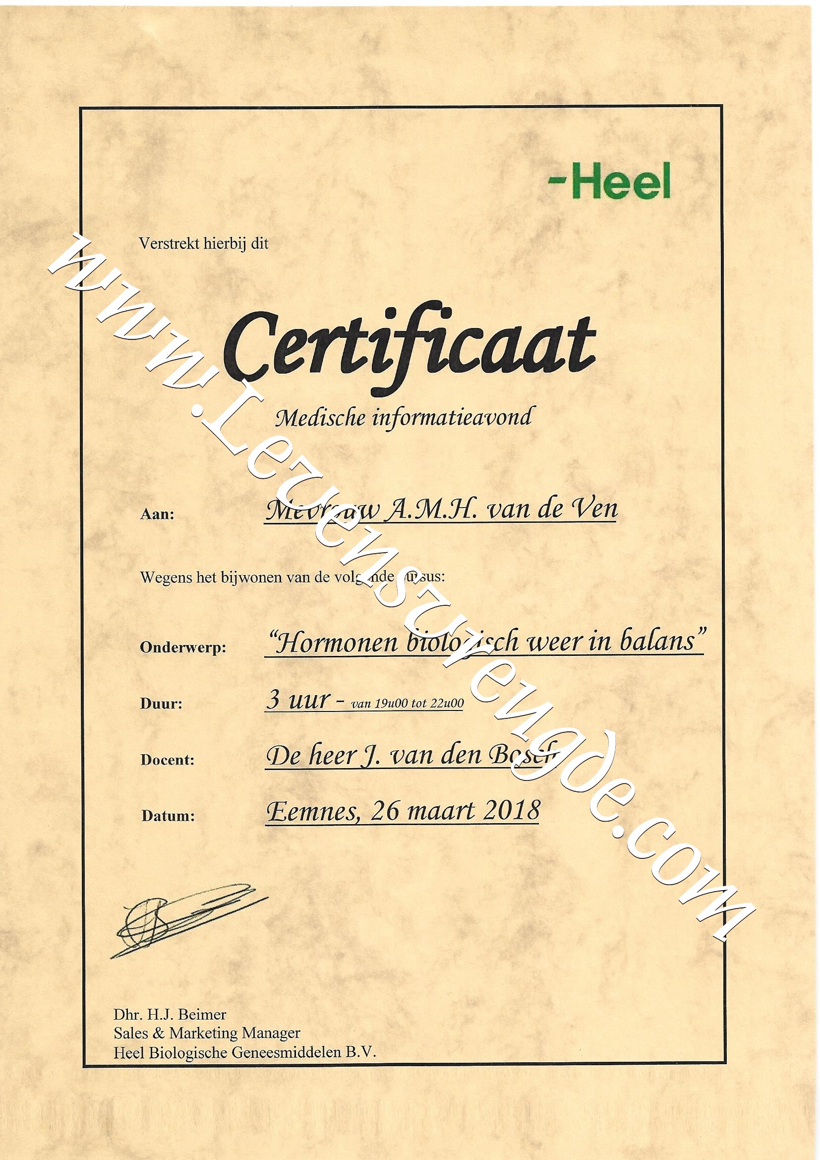 Hormonen biologisch weer in balans